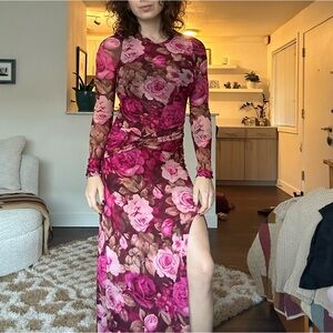 Free People Floral Pink Women's Dress